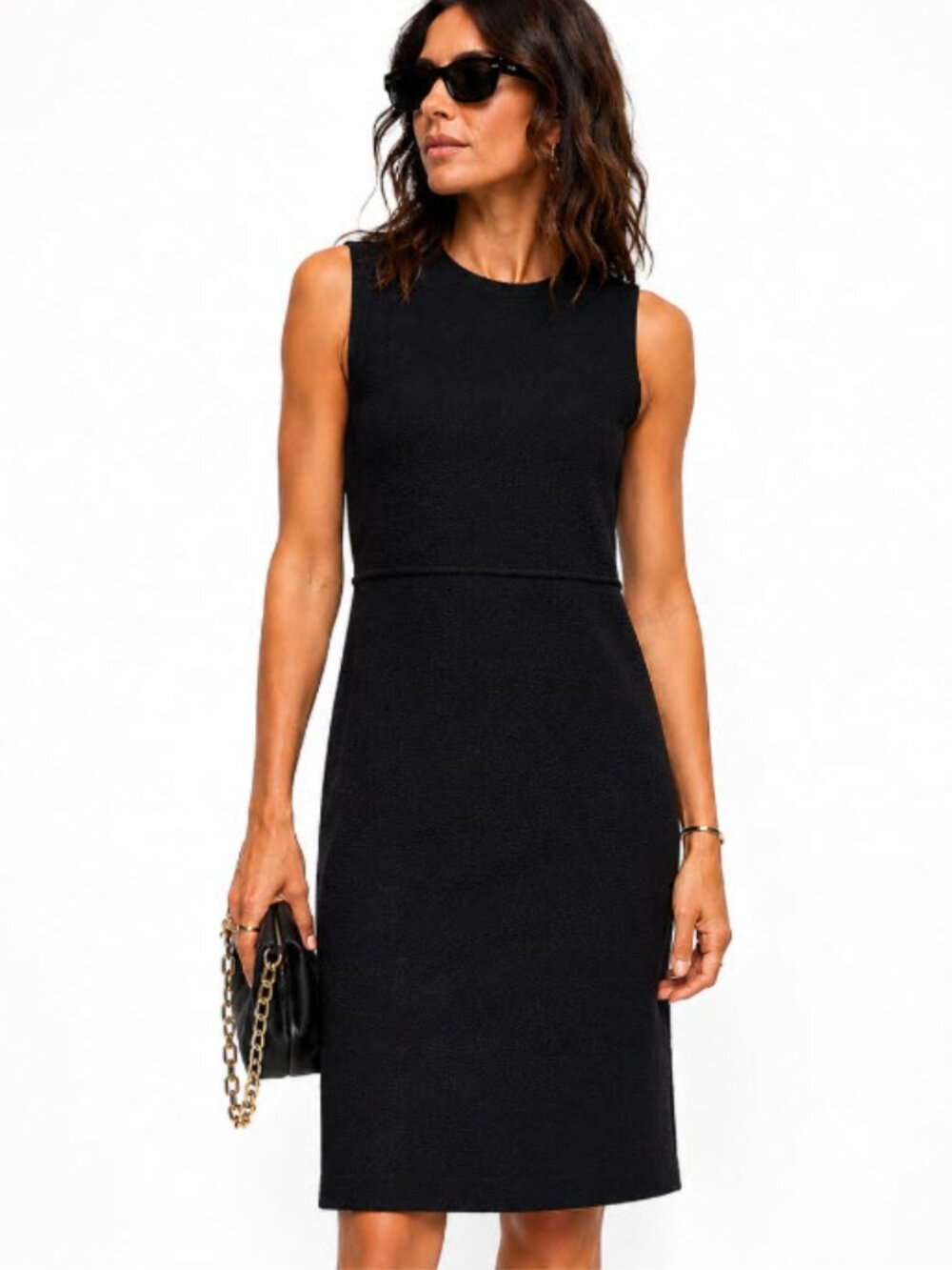 Judith & Charles Merino Wool Black Sleeveless Sheath Mini Dress Size 8